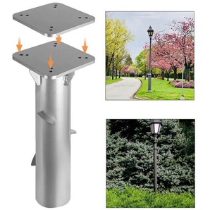 Hengda - Universal Bodenplatte Ampelschirm Sonnenschirmstaender Bodentraeger Silber 16 cm