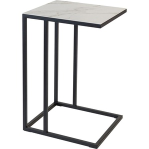 Beistelltisch HENKE MÖBEL Tische Gr. B/H/T: 45 cm x 68 cm x 40 cm, weiß (calacatta) Beistelltische Tischplatte aus hochwertiger Keramik