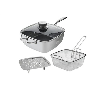 Hensslers Schmorpfanne   ¦ silber ¦ Edelstahl ¦ Maße (cm): B: 25,5 H: 9,5