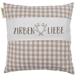 Duftkissen HERBALIND Zirbenkissen Kopfkissen Gr. B/H/L: 30 cm x 7 cm x 30 cm, Baumwolle, 1 St., beige Körnerkissen