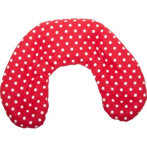 Kirschkernkissen HERBALIND Nacken Schulter Wärmekissen Tupfen Rot Weiß Funktionskissen Gr. B/H/L: 30 cm x 3 cm x 40 cm, bunt Körnerkissen auch als Kältekissen verwendbar
