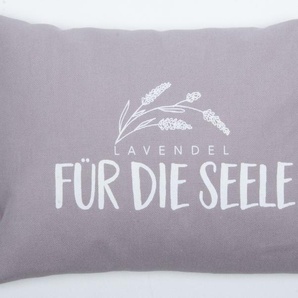 Kräuterkissen HERBALIND 5046 Lavendelkissen FÜR DIE SEELE Funktionskissen Gr. B/L: 30 cm x 20 cm, lila (flieder, weiß) Körnerkissen