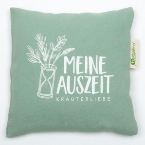 Kräuterkissen HERBALIND MEINE AUSZEIT Lindgrün Funktionskissen Gr. B/H/L: 20 cm x 4 cm x 20 cm, grün Körnerkissen