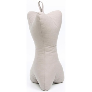 Lagerungskissen HERBALIND Leseknochen mit Trageschlaufe 5820 Dekokissen_Sitzkissen_Kissenhüllen Gr. B/L: 18 cm x 40 cm, 1 St., Baumwolle, grau (taupe, unifarben) Kissen