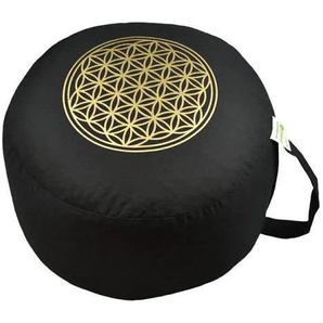 Yogakissen HERBALIND Blume des Lebens Gr. H: 16 cm Ø 28 cm, schwarz Yogakissen