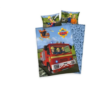 Herding Bettwäsche-Set Feuerwehrmann Sam - mehrfarbig - Materialmix - 100 cm - 1 cm | Möbel Kraft