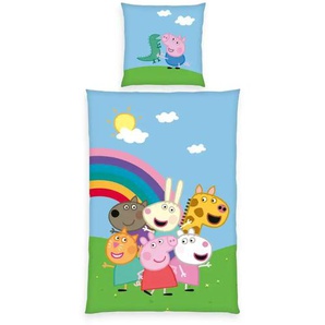 Herding Bettwäsche-Set Peppa Wutz - mehrfarbig - Materialmix - 135 cm - 1 cm | Möbel Kraft