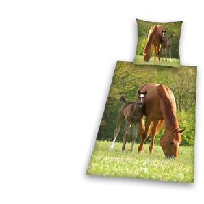 Herding Bettwäsche-Set Pferd mit Fohlen | mehrfarbig | 135 cm | 1 cm |