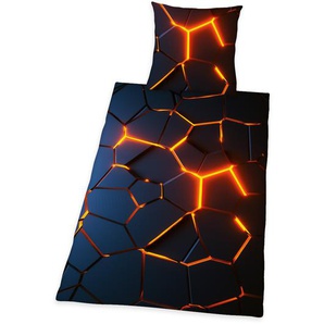 Herding - Coole Bettwäsche mit 3D-Effekt für Kinder und Jugendliche, Größe 135x200cm + 80x80cm