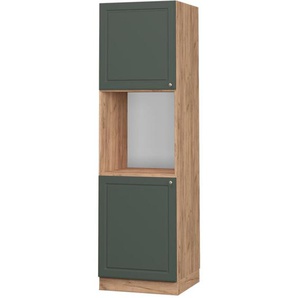 Herdumbauschrank Fame-Line, Grün-Gold Landhaus, 60 cm offen Vicco