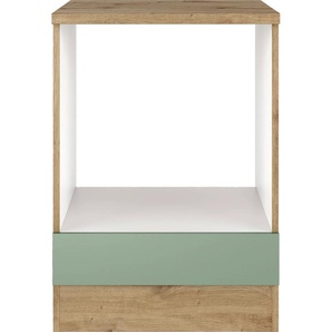 Herdumbauschrank FLEX-WELL Cara Schränke Gr. B/H/T: 60 cm x 85 cm x 60 cm, schilfgrün, artisan eiche Herdumbauschränke (B x H T) 60 85 cm, mit Nische für Standard-Einbauherd
