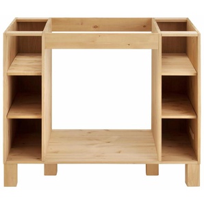 Herdumbauschrank HOME AFFAIRE Oslo Schränke Gr. B/H/T: 100 cm x 83 cm x 57 cm, beige (natur gebeizt, gewachst) Herdumbauschränke Schränke