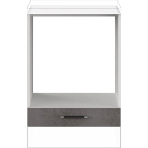Herdumbauschrank IMPULS KÜCHEN Schränke Gr. B/H/T: 60 cm x 72,3 cm x 57,6 cm, grau (beton, optik schiefer dunkelgrau) Herdumbauschränke