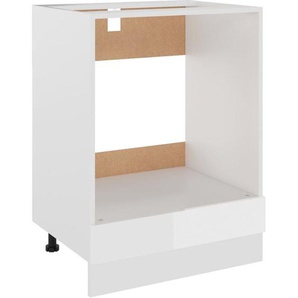 Herdumbauschrank Riga Hochglanz-Weiß 60x46x81,5 cm Holzwerkstoff Vidaxl
