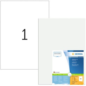 HERMA Etiketten PREMIUM Permanent Haftend A3 297x420 mm 100 Blätter