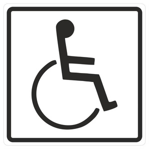 Hermann Schütz Türschild Behinderten-Symbol 100x100mm GLO680201228