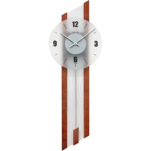 Pendelwanduhr HERMLE Hermle Wanduhren Gr. B/H/T: 23 cm x 70 cm x 10 cm, braun (dunkelbraun, weiß) Pendeluhren Wanduhren Made in Germany