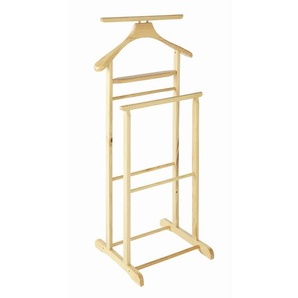 Herrendiener, Natur, Holz, Kiefer, massiv, 47x102x36 cm, Schlafzimmer, Herrendiener