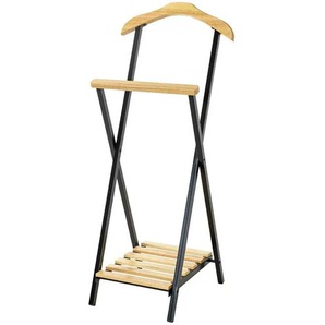 Herrendiener - schwarz - Metall,Massivholz - 47 cm - 110 cm - cm 45,0 | Möbel Kraft