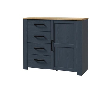 Herrenkommode - blau - Materialmix - 102 cm - 87 cm - cm 42,0 | Möbel Kraft