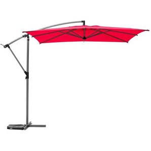 Hesperide - Quadratischer Ampelschirm Manoa in Granatrot - 2,5 x 2,5 m - Hespéride