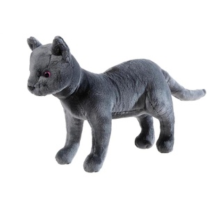 Heunec Kuscheltier   Katze Karajan ¦ grau ¦ Maße (cm): B: 30 H: 13