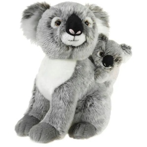 Heunec Plüschtier  Koalabär mit Baby ¦ grau ¦ Maße (cm): B: 15 H: 28 T: 15.0