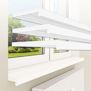 Hexim - Fensterbank bis 3 Meter Fensterbrett weiß matt glanz Kunststoff pvc innen din en 13501-1:20cm - Glanz, 200cm lang