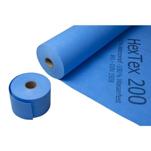 HexTex 200 Abdichtungsbahn pp-pu-pp Isolierung Dichtband Abdichtfolie Bad Dusche Balkon CE:5 Rollen - 150 Meter, Abdichtungsbahn 3000 x 100 cm
