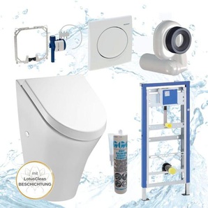 Hgmbad - Geberit Vorwandelement Urinal mit Deckel Drückerplatte Siphon Komplettset