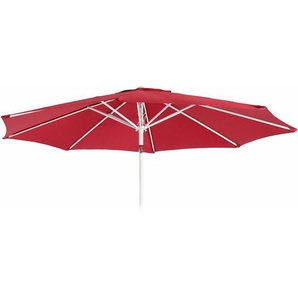 HHG - Ersatz-Bezug für Sonnenschirm Asti, Sonnenschirmbezug Ersatzbezug, ø 3m Stoff/Textil rot