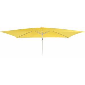 HHG - Ersatz-Bezug für Sonnenschirm Castellammare, Sonnenschirmbezug Ersatzbezug, 2x3m rechteckig Stoff/Textil 4,5kg uv 50+ gelb