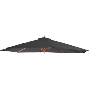 HHG - Ersatz-Bezug für Sonnenschirm Lissabon, Sonnenschirmbezug Ersatzbezug, ø 3,5m Polyester 8 Streben anthrazit