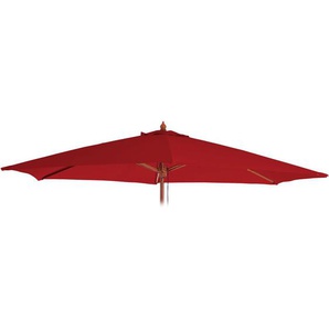 HHG - Ersatz-Bezug für Sonnenschirm Lissabon, Sonnenschirmbezug Ersatzbezug, ø 3m Polyester 6 Streben bordeaux