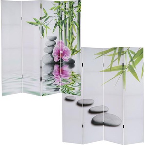 HHG - Foto-Paravent Bagheria, Paravent Raumteiler Spanische Wand 180x160cm MVG-zertifiziert Kho Samui