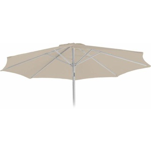 HHG - neuwertig] Ersatz-Bezug für Sonnenschirm Asti, Sonnenschirmbezug Ersatzbezug, ø 2,7m Stoff/Textil 5kg creme