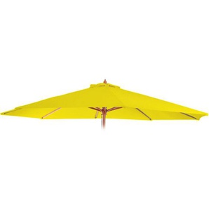 HHG - neuwertig] Ersatz-Bezug für Sonnenschirm Lissabon, Sonnenschirmbezug Ersatzbezug, ø 3,5m Polyester 8 Streben gelb