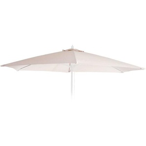 HHG - neuwertig] Ersatz-Bezug für Sonnenschirm Lissabon, Sonnenschirmbezug Ersatzbezug, ø 3m Polyester 6 Streben creme