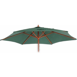 HHG - neuwertig] Ersatz-Bezug für Sonnenschirm Lissabon, Sonnenschirmbezug Ersatzbezug, ø 3m Polyester 6 Streben olivgrün