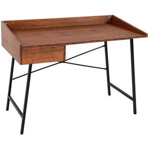 HHG - neuwertig] Konsolentisch 811, Schminktisch Ablagentisch, Schublade 3D-Struktur 98x114x60cm MVG-zertifiziert braun
