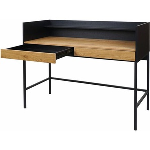 HHG - neuwertig] Schreibtisch 234, Bürotisch Computertisch Arbeitstisch, Schublade 120x50cm Holz Metall Eiche-Optik