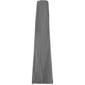HHG - Schutzhülle 370cm für 5x5m XXL-Marktschirm 383, Abdeckhülle Cover mit Reißverschluss anthrazit