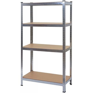 HHG - Schwerlastregal 085, Werkstattregal Steckregal, 160x80x40cm, Traglast bis 320kg MVG-zertifiziert verzinkt