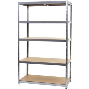HHG - Schwerlastregal 410, Kellerregal Steckregal Lagerregal, 875kg Stahl 5 Böden verzinkt 200x120x60cm