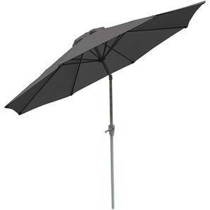 HHG - Sonnenschirm Asti, Gartenschirm, ø 2,7m neigbar Polyester/Alu 5kg anthrazit