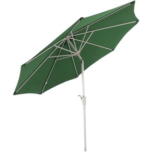 HHG - Sonnenschirm Asti, Gartenschirm, ø 3m neigbar Polyester/Alu 5kg grün