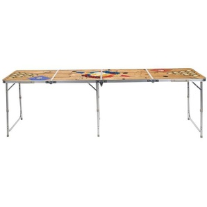 HI - Beer-Pong-Klapptisch 240x60x55 cm mdf und Aluminium