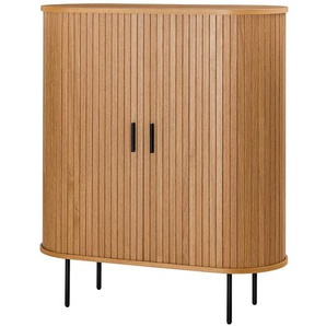 Highboard 100 x 118 x 40cm Braun/Beige/Eiche