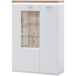 Highboard - 38 cm 98 x 143 x 38cm Weiß/Weiß