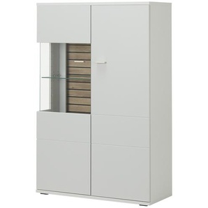 uno Highboard  Amelia ¦ weiß ¦ Maße (cm): B: 90 H: 138 T: 38.0